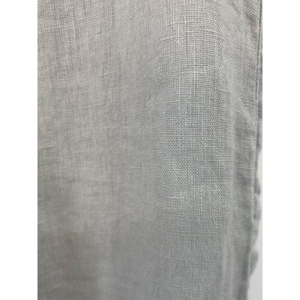 Cynthia Rowley 100% Linen Cropped Pants Womens L Light Gray Used - Picture 6 of 14